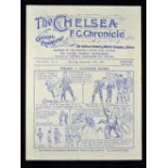 Pre-war football programme 1921/1922 Chelsea v Manchester Utd at Stamford Bridge 10 September