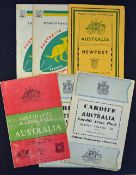 1957 Australia Rugby Tour to the UK Welsh programmes to include vs Cardiff (2) vs Abertillery and