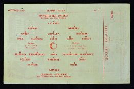 Scarce 1947/1948 Manchester Utd v Oldham Athletic Lancashire Senior Cup match at Old Trafford 15