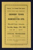 Grimsby v Man Utd 1945/1946 Football League (North) programme dated 19 January 1946. Item is very