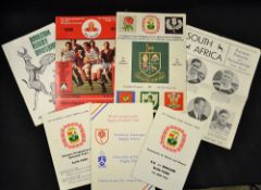 Collection South Africa Rugby Invitation programmes to incl 1964 South Africa 75th Jubilee