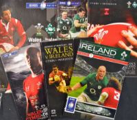 Complete collection Ireland v Wales rugby programmes (H) & (A) from 2005 onwards including years
