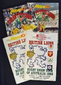 Collection of 1989 British Lions v Australia Rugby tour programmes to incl all 3 test matches and