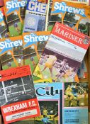 Substantial collection of Shrewsbury Town home and away programmes from 1969 - 1992, includes cup