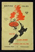 1950 British Lions v New Zealand rugby programme - 2nd Test match played on the 10th June at