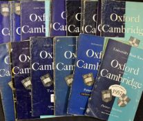 Complete collection Oxford v Cambridge rugby programmes from 1960-1980 played at Twickenham, a