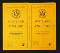 2x Scotland v England rugby programmes to incl 1937 played at Murrayfield 20th March, England's last