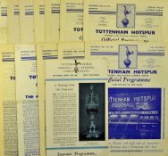 Selection of Tottenham Hotspur home programmes from the 1960/1961 double season to include