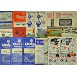 1950s Programme selection including 1953/54 Preston North End v Manchester Utd, 1953/54 Fulham v