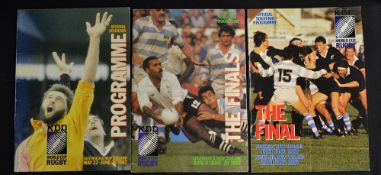 1987 Rugby World Cup programmes consisting main group matches May 22nd - June 20th, Quarter Finals