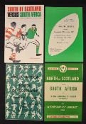 Collection of South Africa rugby tour to the UK Scottish programmes from 1960/61 to 1969/70 to