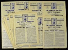 Tottenham Hotspur home football programmes for season1959/1960 substantial, but not complete