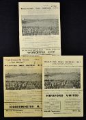 Selection of Wellington Town football programmes all FA Cup matches, to include 1950/51 Hereford