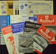 Selection of football programmes to include 1961/1962 Arsenal v Dynamo Kiev 1959/1960 v Grasshoppers