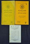 2x early pre-war Scotland vs England rugby programmes to incl a very poor 1925 but complete with the