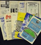 Selection of Tottenham Hotspur away programmes to include 1951/1952 Portsmouth, Derby County 1952/