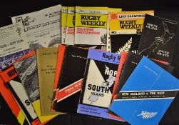 Large collection of New Zealand Rugby Trials match programmes from 1960s to 1980s - to incl both