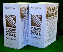 2011 Rugby World Cup Programmes: within presentation boxed set of 48 official match programmes to