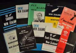 1972/73 New Zealand Rugby Tour to the UK Welsh programmes to include vs Wales, vs Barbarians, vs