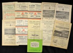 Collection of Cardiff and Other Welsh club rugby programmes from the 1940s/50s to include vs Stade