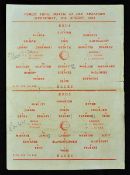 Scarce Manchester United Public Trial Matches 1953 at Old Trafford dated 12 August 1953, covers