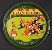 1966 British Lions Rugby Tour to New Zealand Souvenir Drinks Tray Official Walt Disney product