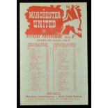 1946/1947 Manchester Utd Reserves v Burnley Reserves Central League match at Old Trafford 12 October