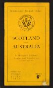 1947 Scotland v Australia rugby programme played 22nd November at Murrayfield, Australia winning