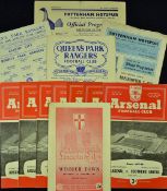 Selection of Reserve football programmes to include 1959/1960 Arsenal homes v West Ham Utd,