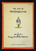 1956 Rugby Refereeing Book and related items titled 'The Art of refereeing A Handbook for Rugby