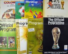 Large collection of World Cup programmes, brochures, team sheets, press releases, memorabilia from