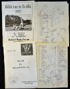 Collection of Wales Rugby tour to Namibia and Zimbabwe rugby programmes from 1990 and 1993 including