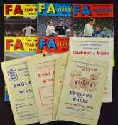 Selection of football programmes to include 1954 England v Wales (schools at Watford), 1956 Wales