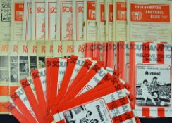 Collection of Southampton football programmes 1951/1952 (1), 1960s (20) and the rest 1970s (50)