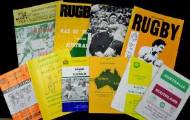 1982 Australia Tour to New Zealand rugby programmes featuring v Taranaki 28th July, Southland 7th