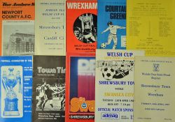 Selection of Shrewsbury Town in the Welsh Cup including rare fixtures: 1976 Courtaulds Greenfield