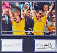 John Terry and Frank Lampard signed colour photograph in Chelsea away colours with signatures