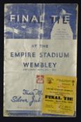 1935 FA Cup Final match programme West Bromwich Albion v Sheffield Wednesday dated 27 April 1935