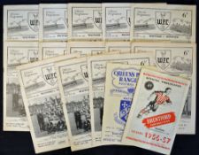 Collection of Watford home programmes 1956/1957 v Brighton, Swindon, Torquay, Aldershot, Millwall,