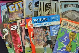 Mixed lot of football programmes/memorabilia to include Manchester City homes & aways plus big match