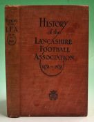 The History of The Lancashire FA 1878-1928 in F/G condition