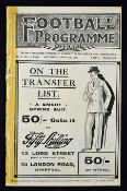 Pre-war football programme 1926/1927 Everton v Manchester Utd (also covers Liverpool Reserves v Bury
