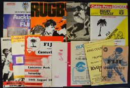 Collection of 1980 Fiji rugby tour to New Zealand programmes to include vs Wellington, vs West