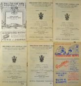 Selection of 1950s Wellington Town football programmes to include 1954/1955 Hednesford, Port Vale,