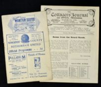 Stockport County, two pre-war football programmes one home Division 3 North programme versus