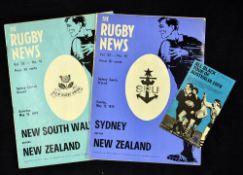 1974 New Zealand Tour to Australia rugby programmes including The Official Itinerary with scores