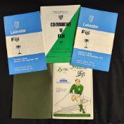 Collection of 1970s/80s Fiji rugby Tour to the UK Irish programmes to include 2x vs Leinster '73, vs