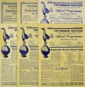 Tottenham Hotspur football programme selection to include homes v 1948/1949 Leicester City, Bradford