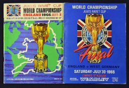 1966 World Cup Final England v West Germany at Wembley 30 July 1966, original match day programme.