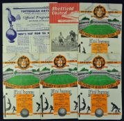 Selection of Wolverhampton Wanderers home football programmes 1953/1954 season (Wolves Champions)